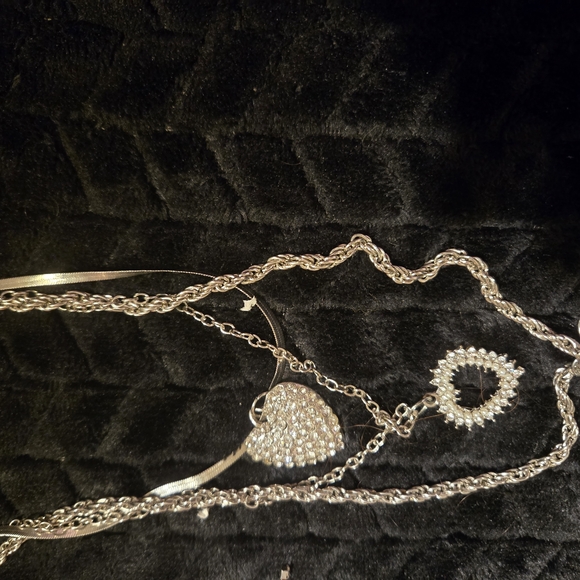 Silver Rhinestone Jewelry Set - Picture 3 of 5